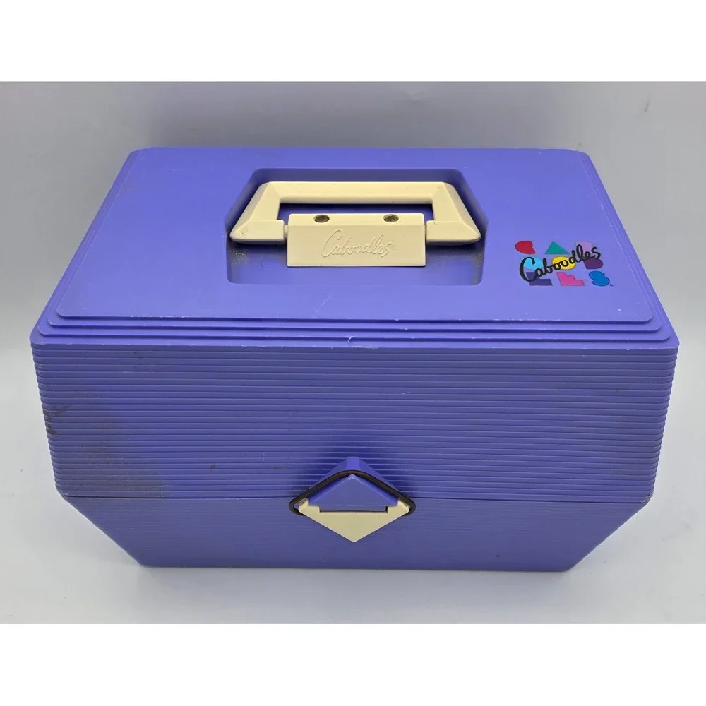 Vtg Caboodles Makeup/Nail Polish Case Organizer Model 2700 1980s Original Purple